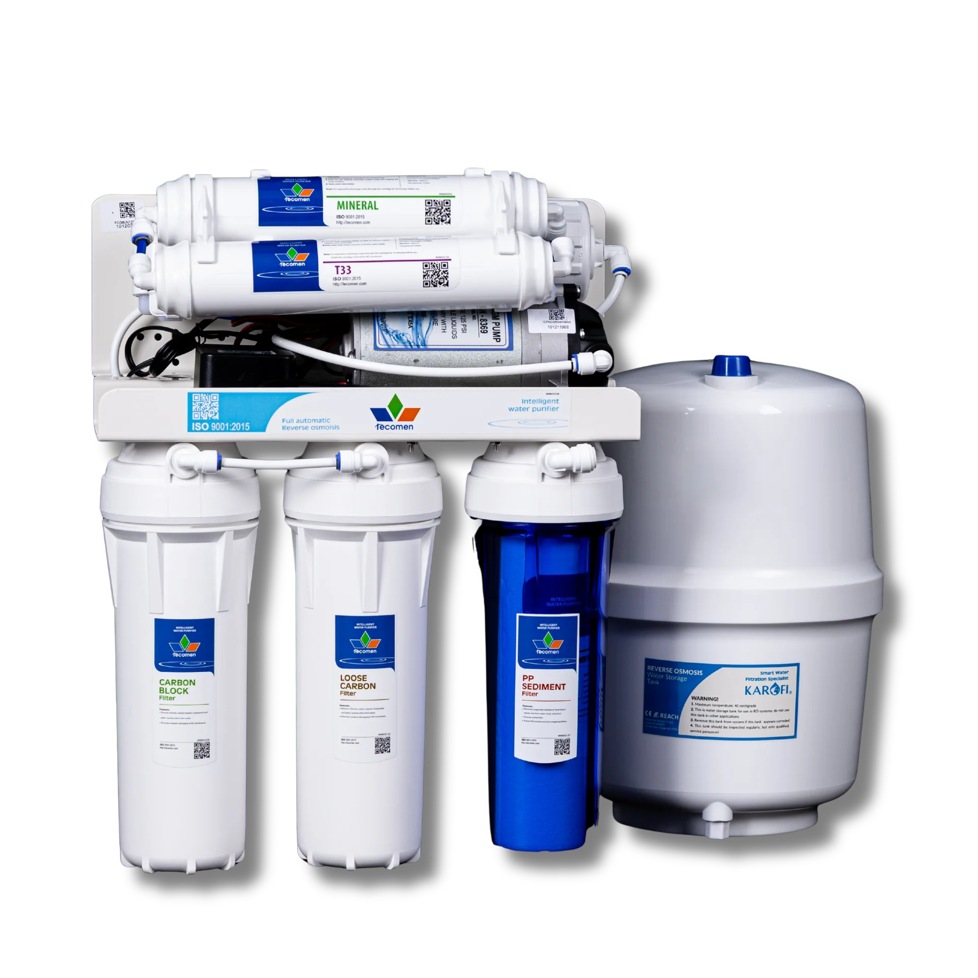 Tecomen Open Case — 6-Stage Reverse Osmosis 75 GPD